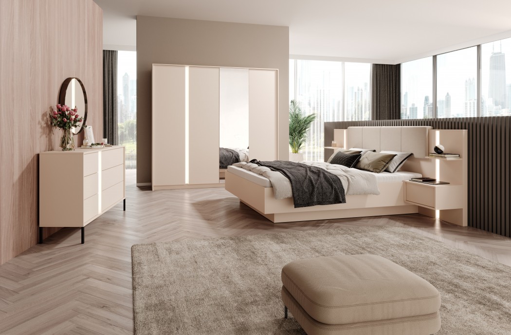 DAST - Bedroom Furniture Set Beige