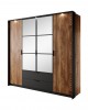 MILTON - Bedroom Furniture Set  Flamed Chestnut + anthracite