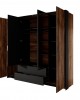 MILTON - Bedroom Furniture Set  Flamed Chestnut + anthracite