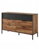 MILTON - Bedroom Furniture Set  Flamed Chestnut + anthracite