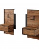MILTON - Bedroom Furniture Set  Flamed Chestnut + anthracite
