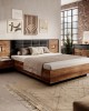 MILTON - Bedroom Furniture Set  Flamed Chestnut + anthracite