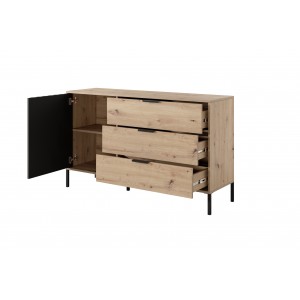 TALLY - Bedroom Furniture Set Oak + Anthracit