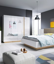 Bedroom Furniture Arco Bedroom Set White Gloss