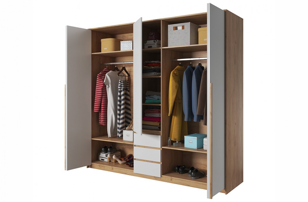 Bedroom Furniture Xelo Bedroom Set Oak / White 