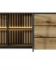 Lang 180 cm LED Sideboard 2D3S – Blaxk Living Room Cabinet