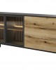 Lang 180 cm LED Sideboard 2D3S – Blaxk Living Room Cabinet