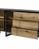 Lang 180 cm LED Sideboard 2D3S – Blaxk Living Room Cabinet