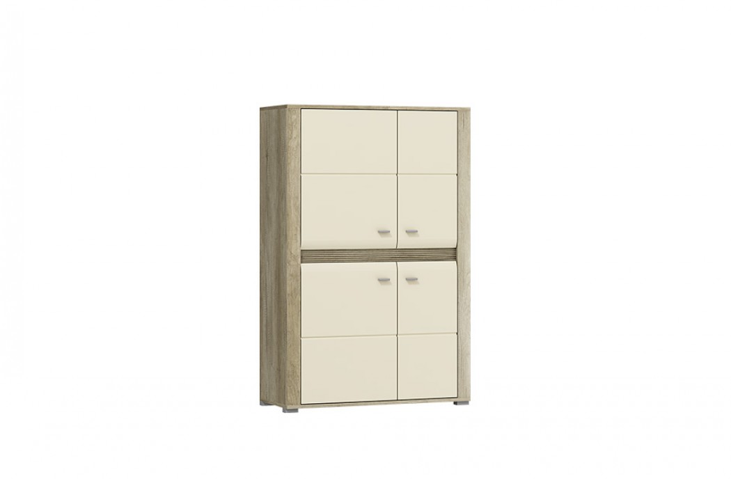 Living Room Furniture Campari Sideboard 90 Country Grey/ Jasmine Gloss