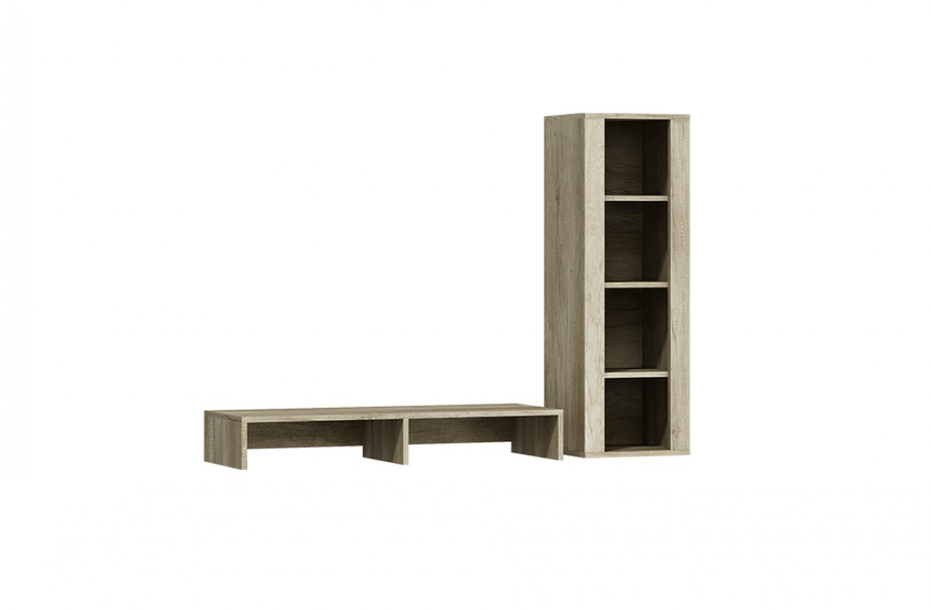 Living Room Furniture Campari Bookcase Unit Country Grey/ Jasmine Gloss