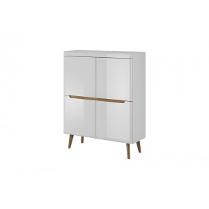 Living Room Furniture Nordi Sideboard 107 4D White Gloss