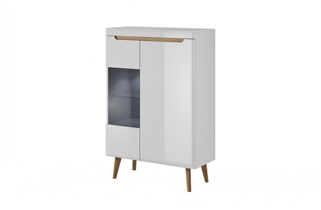 Living Room Furniture Nordi Display Unit 90 White Gloss