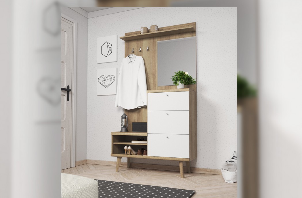 Hallway Furniture Primo Set Oak White