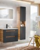 Bathroom Furniture Aruba Comos Set Black Matt / Oak 600mm