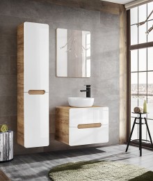 Bathroom Furniture Aruba White Set White Gloss / Oak 600mm