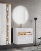 Bathroom Furniture Bahama White Set White Gloss / Oak 600mm
