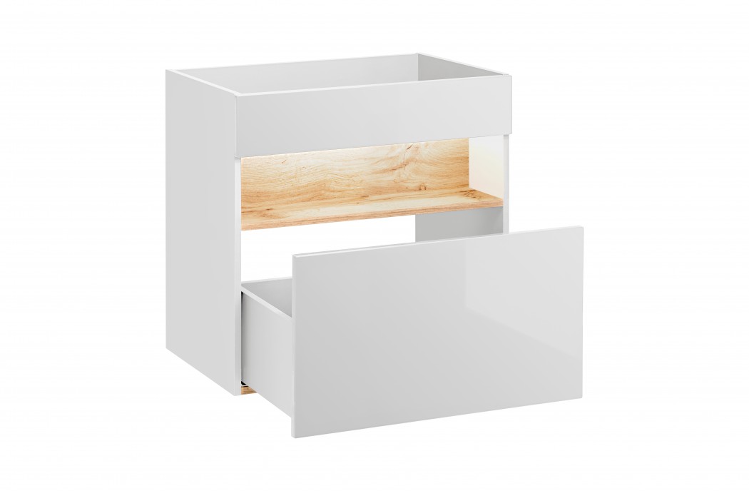 Bathroom Furniture Bahama White Set White Gloss / Oak 600mm