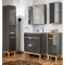 Bathroom Furniture Bali Grey Set Graphite Gloss / Oak 600mm