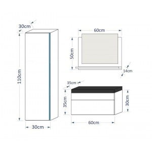 Bathroom Furniture Shine Bathroom Set Black Gloss