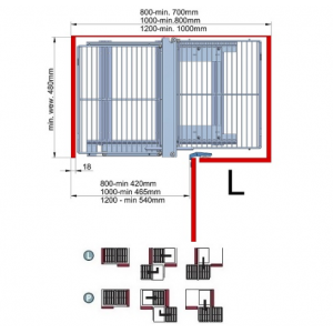 Kitchen Furniture Base Cargo Storage Magic Corner 800mm 