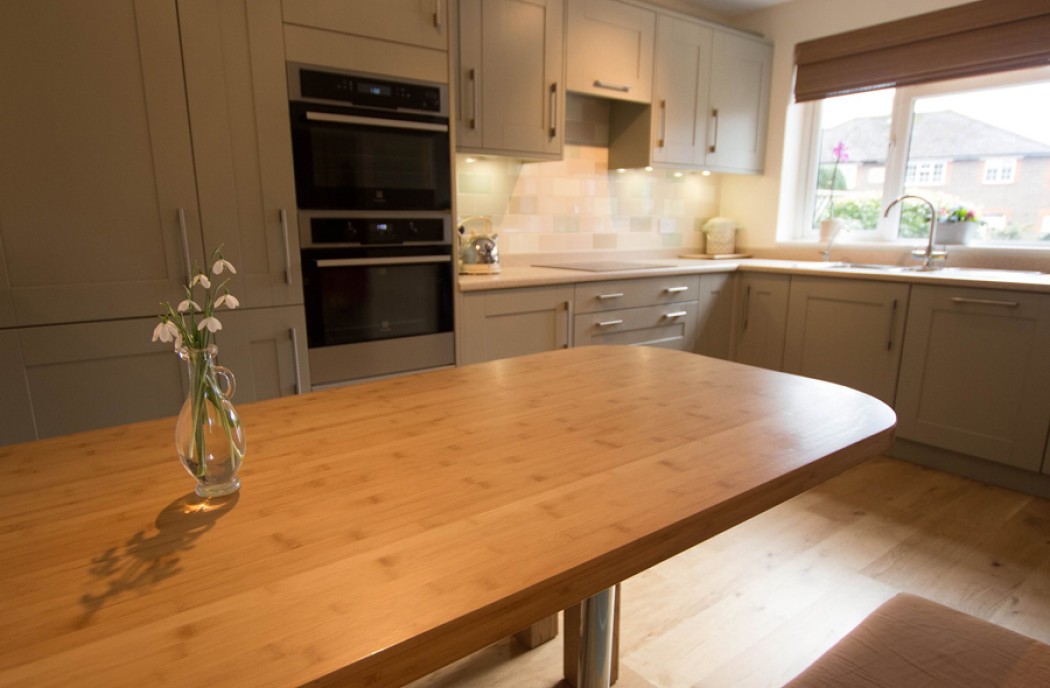 Kitchen Furniture Solid Wood Worktop Caramel Bamboo