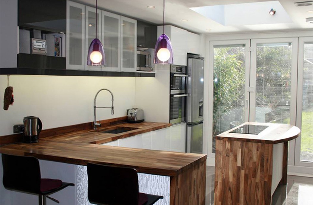 Kitchen Furniture Solid Wood Worktop Black American Walnut 