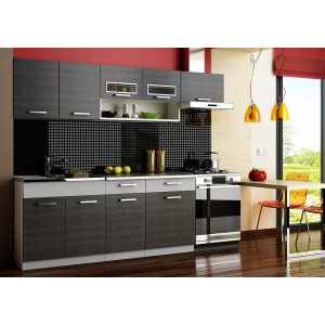Kitchen Furniture F27 Kitchen Set grey/black Matte