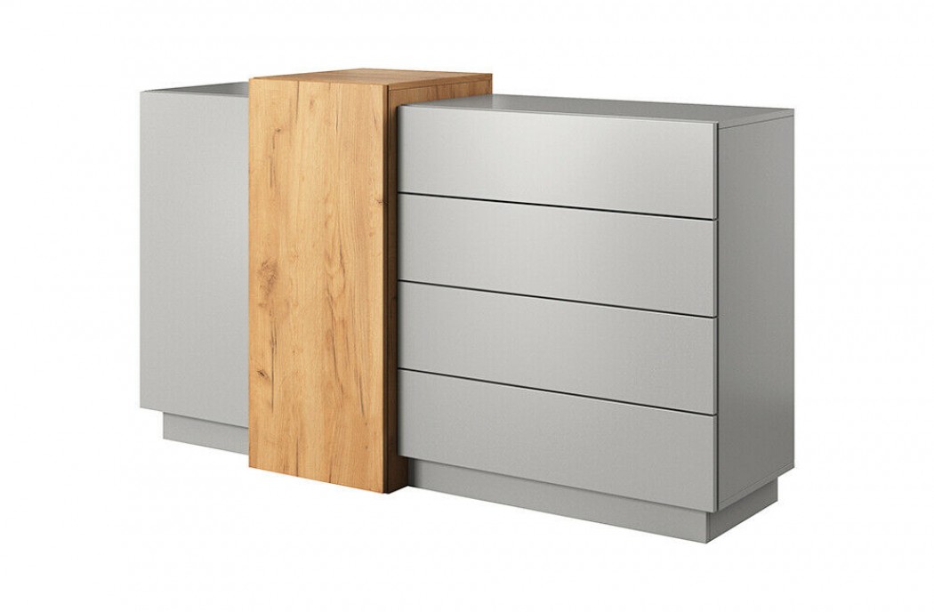 Living Room Furniture 3D Sideboard Oak/Grey