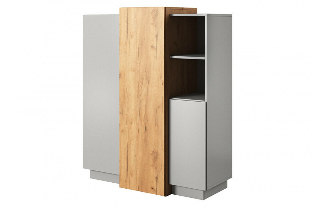 Living Room Furniture 3D Standing Unit Oak/Grey