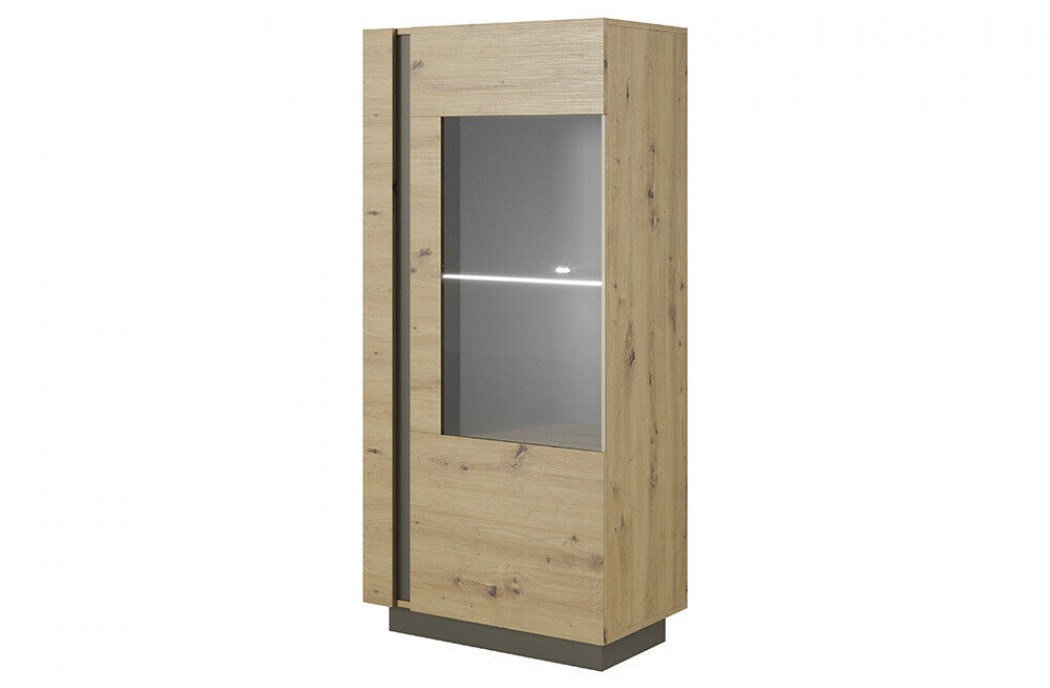 Living Room Furniture Arco Low Display Cabinet Oak/Grey