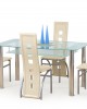 CRISTAL Dining Room Furniture Contemporary Modern Dining Glass Table 150cm