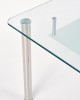 CRISTAL Dining Room Furniture Contemporary Modern Dining Glass Table 150cm