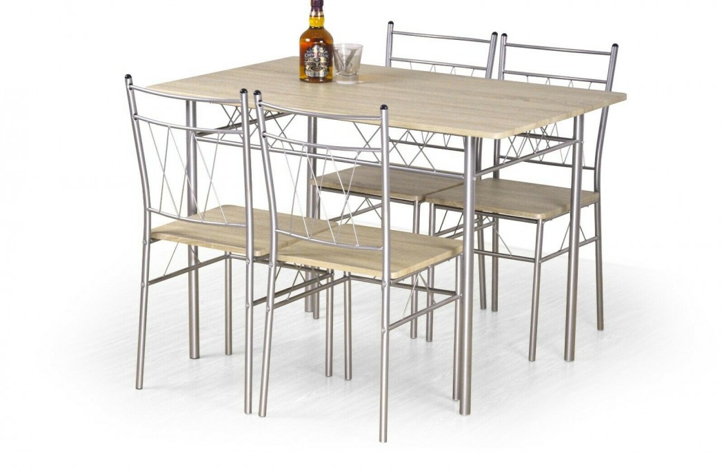 FAUST Dining Room Furniture Contemporary Modern Dining Table + 4 Chairs
