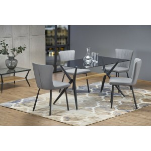 FINLEY Dining Room Furniture Contemporary Modern Glass Dining Table 140cm