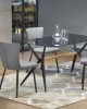 FINLEY Dining Room Furniture Contemporary Modern Glass Dining Table 140cm