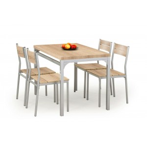 Dining Room Furniture Contemporary Modern Dining Table + 4 Chairs