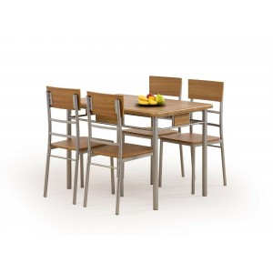 NATAN Dining Room Furniture Contemporary Modern Dining Table + 4 Chairs
