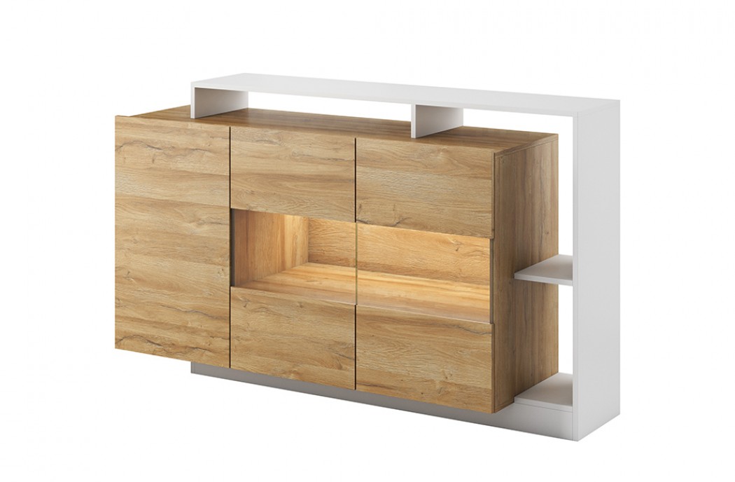 Living Room Furniture Alva Sideboard Oak/White