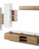 Living Room Furniture Alva Wall Unit Set Oak/White