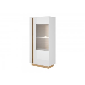 Living Room Furniture Arco Low Display Cabinet White Gloss
