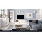Living Room Furniture Arco 2 Wall Unit Set White Gloss/Oak