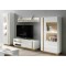 Living Room Furniture Arco 4 Wall Unit Set White Gloss/Oak