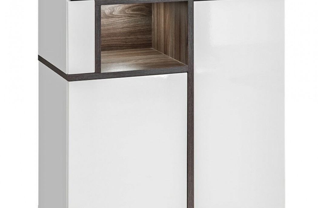 Living Room Furniture Cross Wall Unit Set White Gloss