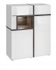 Living Room Furniture Cross Wall Unit Set White Gloss