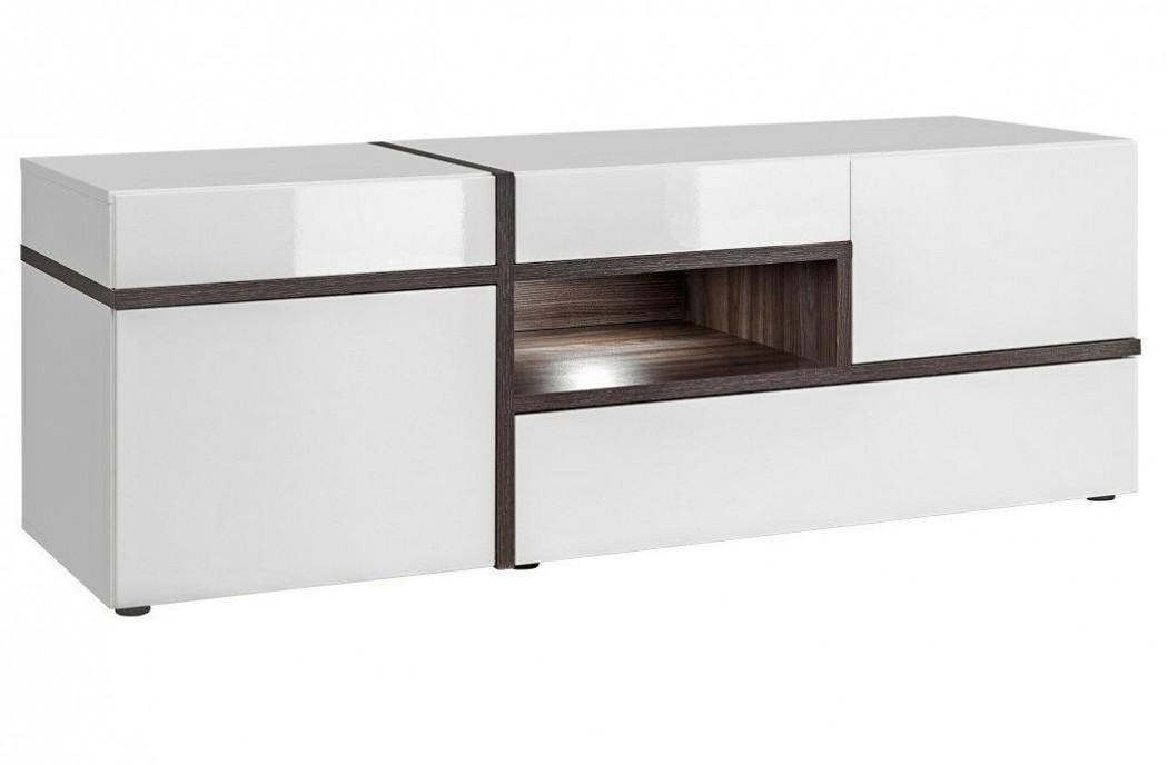 Living Room Furniture Cross Wall Unit Set White Gloss