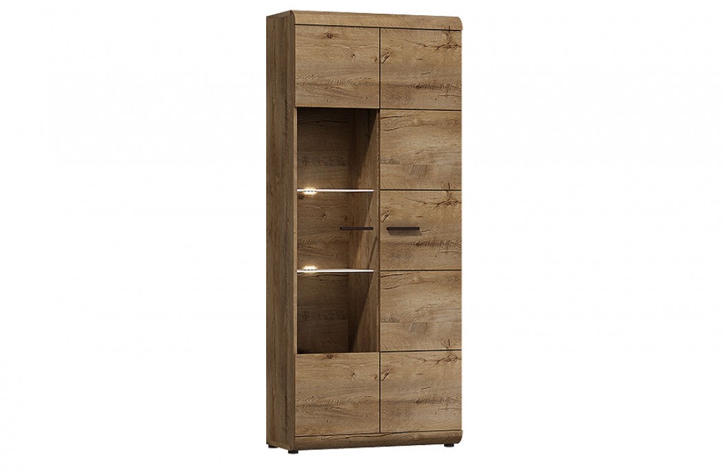 Living Room Furniture Lena 2 Wall Unit Set Oak