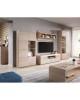 Living Room Furniture Link Wall Unit Set Oak/Grey