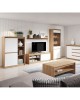 Living Room Furniture Xelo Wall Unit  Full Set Oak/White
