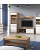 Living Room Furniture Xelo Wall Unit Set 2 Oak/White
