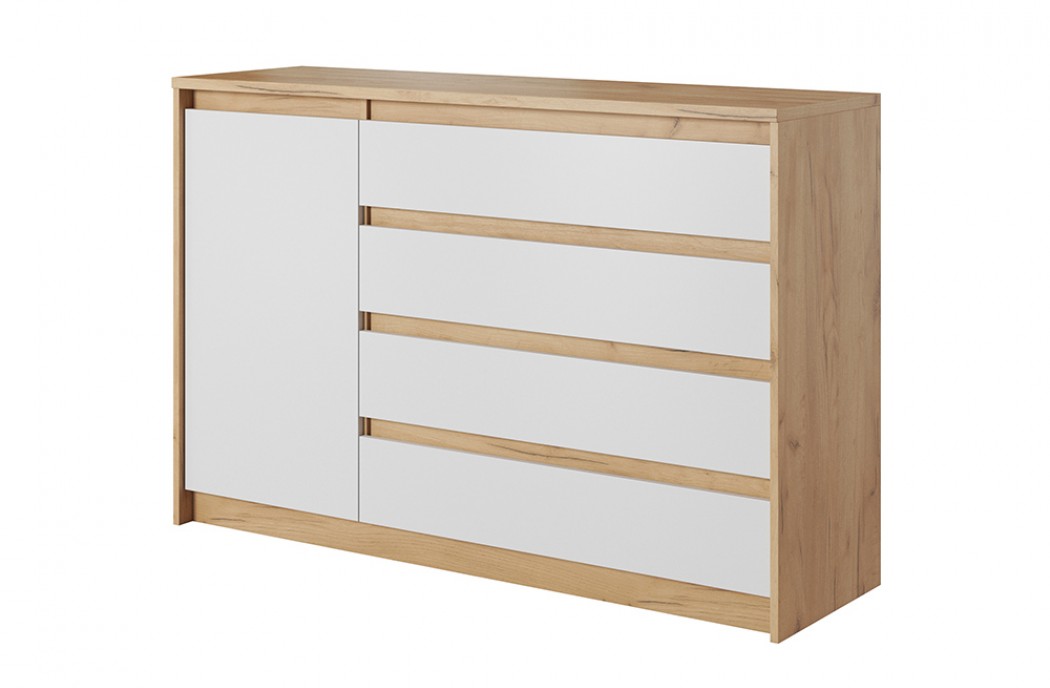 Living Room Furniture Xelo Wall Unit  Full Set Oak/White